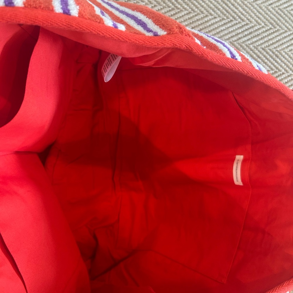 Anthropologie Terry Cloth Striped Tote - Picture 2 of 4